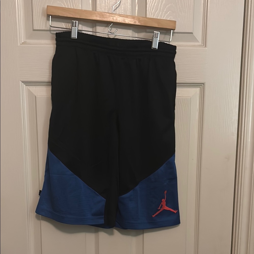 Jordan Men's Black and Blue Shorts